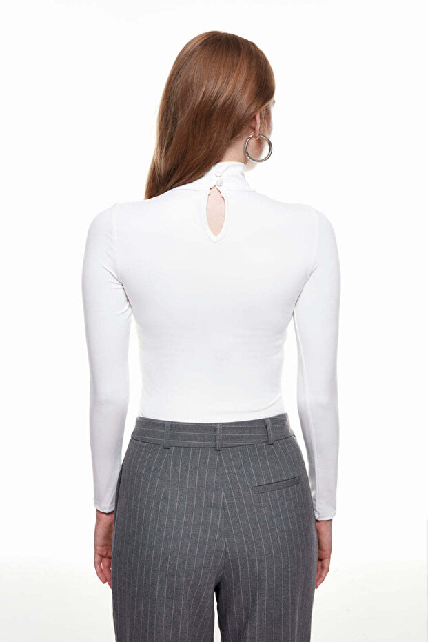 Yarım Balıkçı Çıtçıtlı Bluz - 3