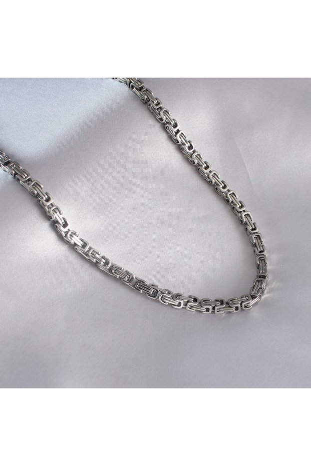 Men's Steel King Chain Necklace Thin Model 4, 5mm, Gift Necklace for Lover, Spouse, Father