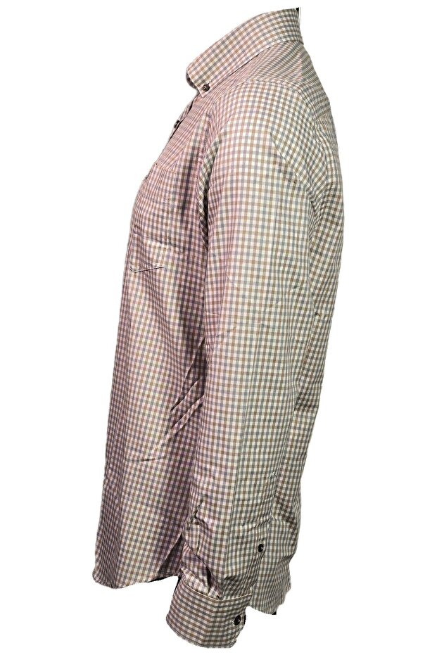 3709514 Erkek Kareli Gömlek Flannel - 2