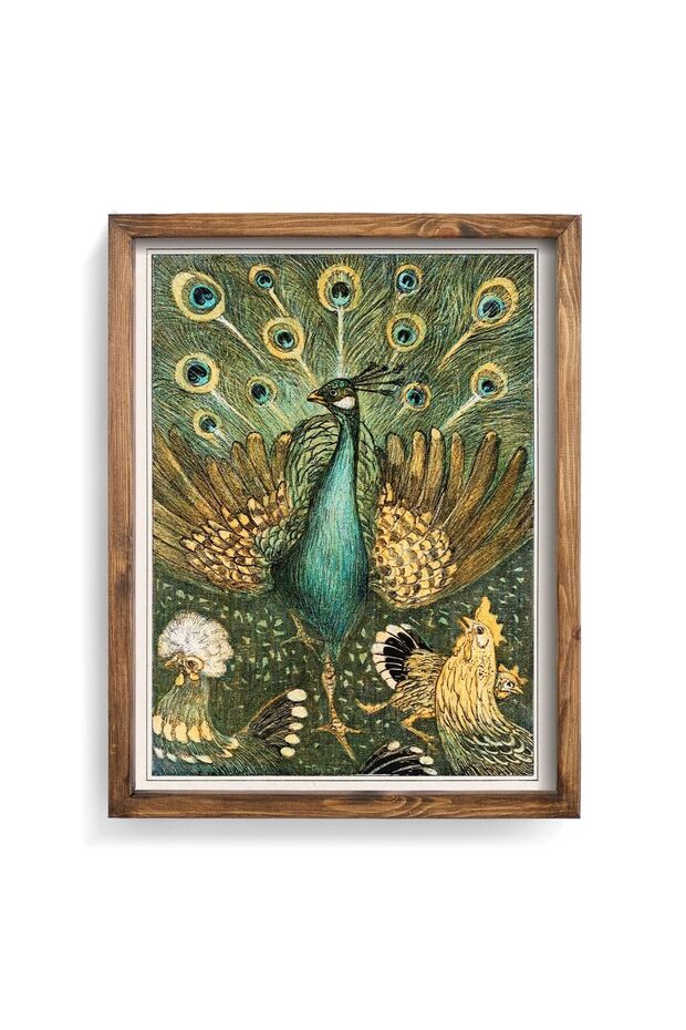 Peacock - Wooden Patterned Frame - 1