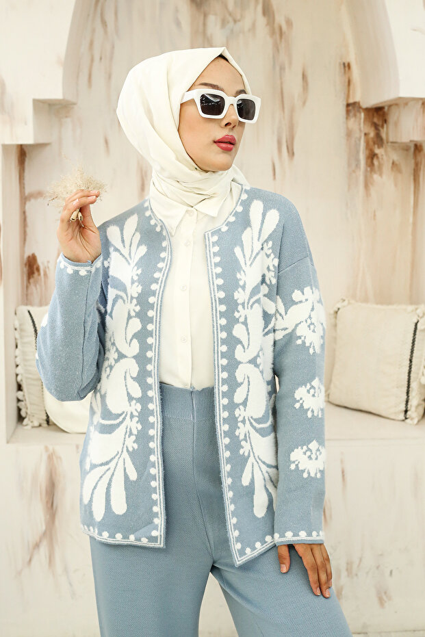 Knitwear Double Set - Authentic Patterned Jacket - 6