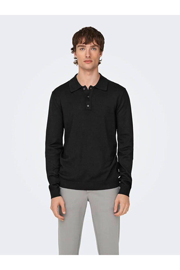 Men's Polo Neck Knitwear Sweater