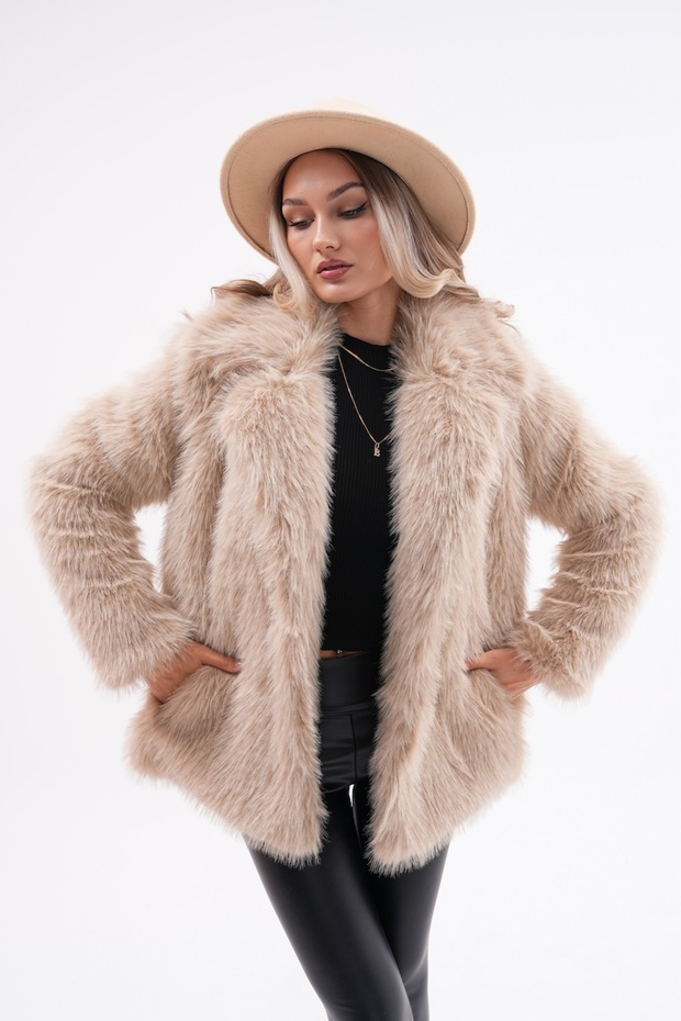 سترة بياقة فروي - 5