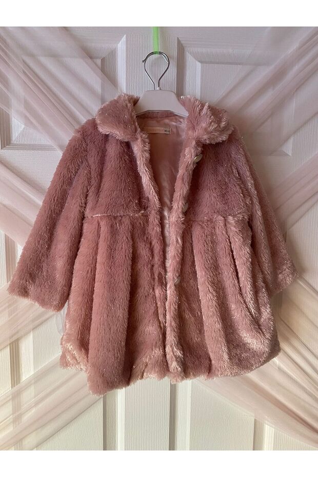 Peluş Mantolu Elbise - 2