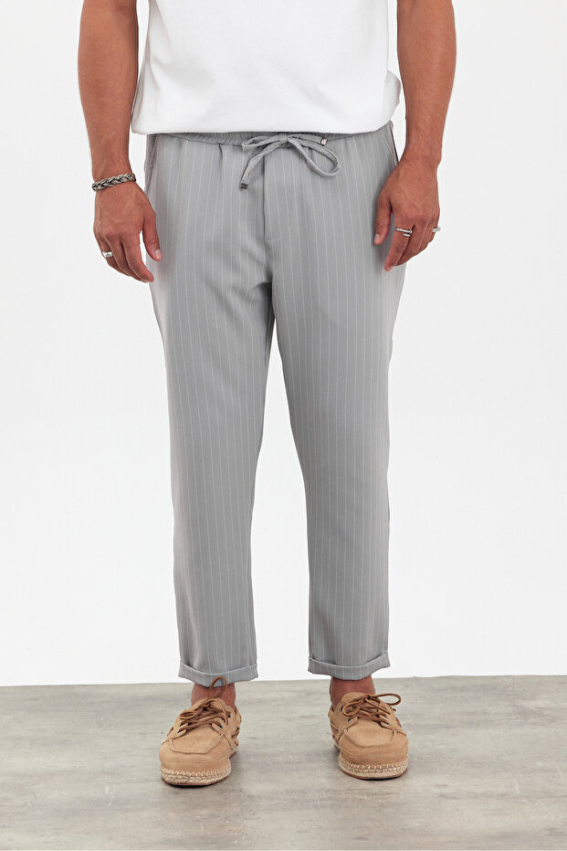 Çizgili Regular Erkek Pantolon - 8