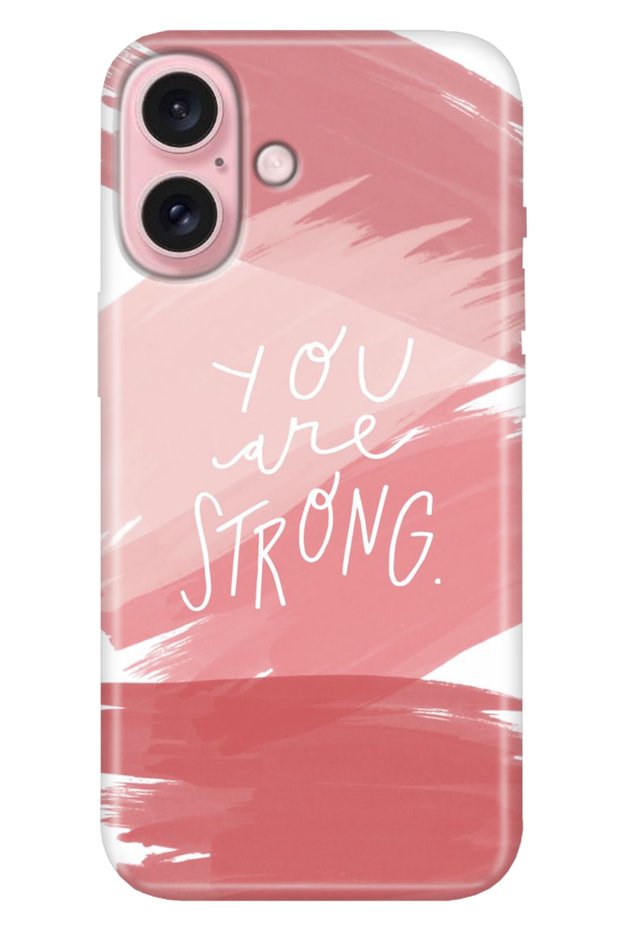 Case for iPhone 16 Silicone Patterned Iphone16 Cover You Are Strong