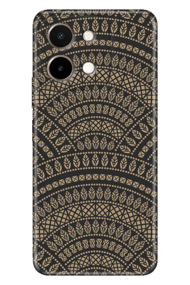 Vivo Y28 Compatible Case Silicone Patterned Vivoy28 Cover Matte Mandala