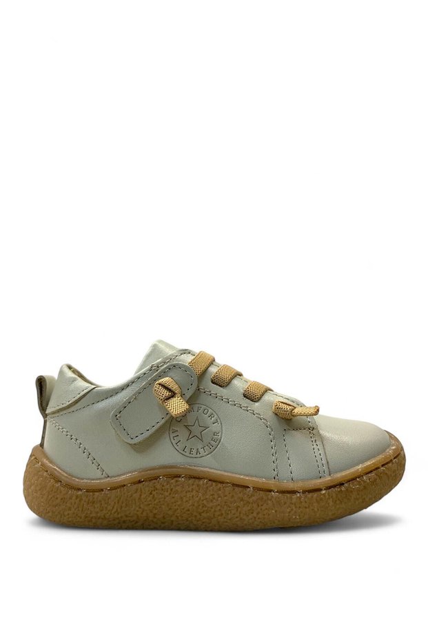 294 Orthopedic Unisex Baby Cream Shoes - 100% Genuine Leather, Ultra Soft