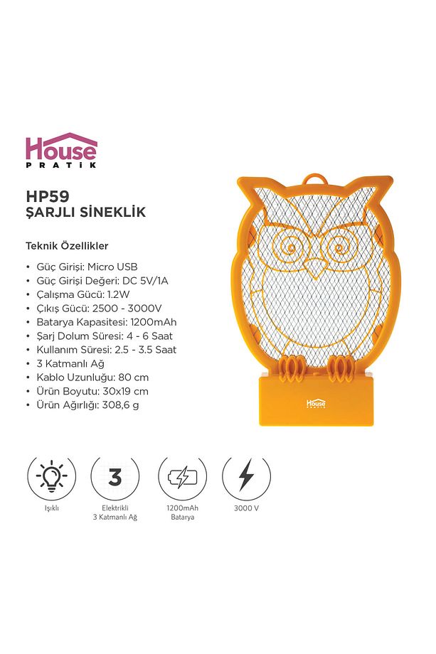 Şarjlı Sineklik HP59 - 3