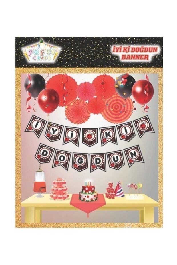 Ladybug Happy Birthday Text (190 Cm)