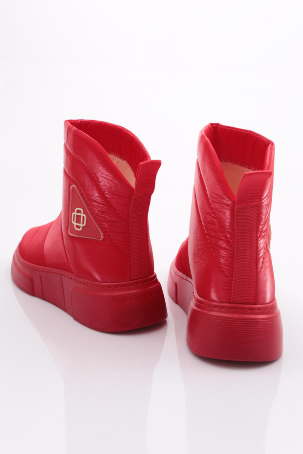 Rote Fallschirm-Damenstiefel – dicke Sohle - 3