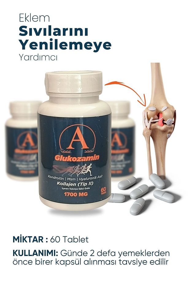 Glukozamin Kolajen Kondroitin Msm Hyaluronik Asit 60 Tablet - 2