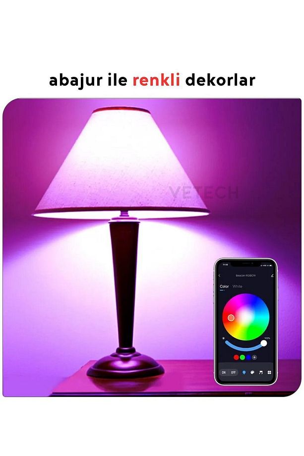 Akıllı Ampul Wi-Fi TUYA Destekli RGB Led Lamba - 5