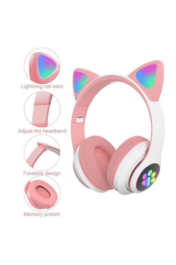 Lila Bluetoothlu Işıklı Oyuncu Kulaklığı Eba Uzaktan Eğitim Çocuk Renkli Kulaklık 28 - 2