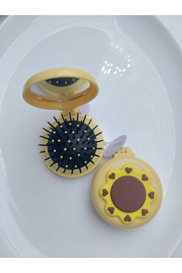 مشط مدمج للأطفال منقوش بمرآة - 1