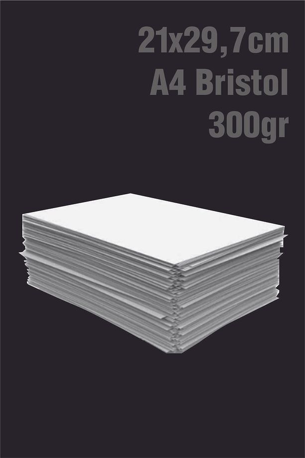 A4 21x29,7 Cm Amerikan Bristol Karton 300 gr 48 Adet - 3