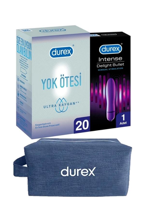 Vibe Bullet Titreşimli Vibratör + Durex Ultra Kaygan 20 adet Prezervatif+ Çanta - 1