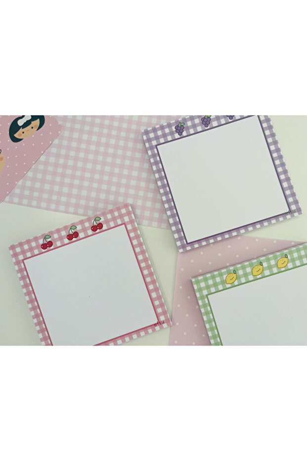 Meyve Notluk Set Memopad/Notepad/Defter - 4