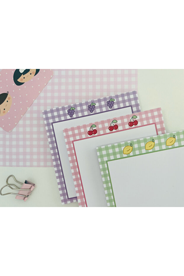 Meyve Notluk Set Memopad/Notepad/Defter - 2