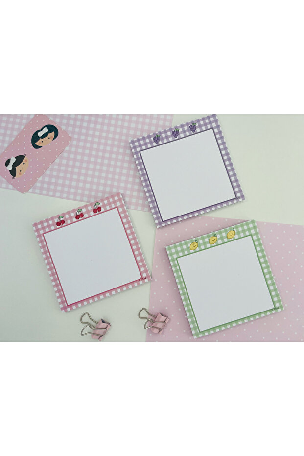 Meyve Notluk Set Memopad/Notepad/Defter - 3