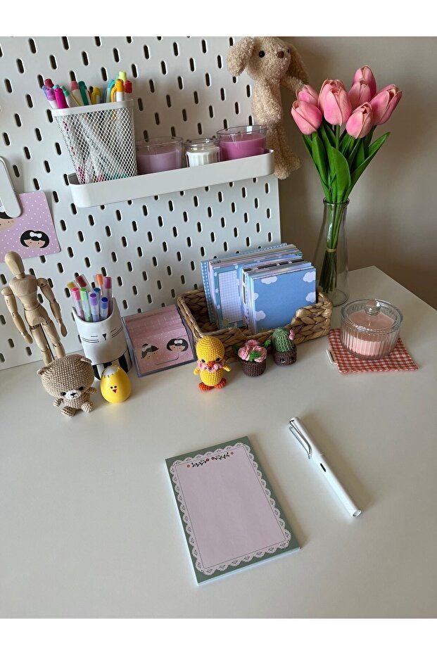 A6 Yeşil Dantel Memopad/notepad/defter - 2