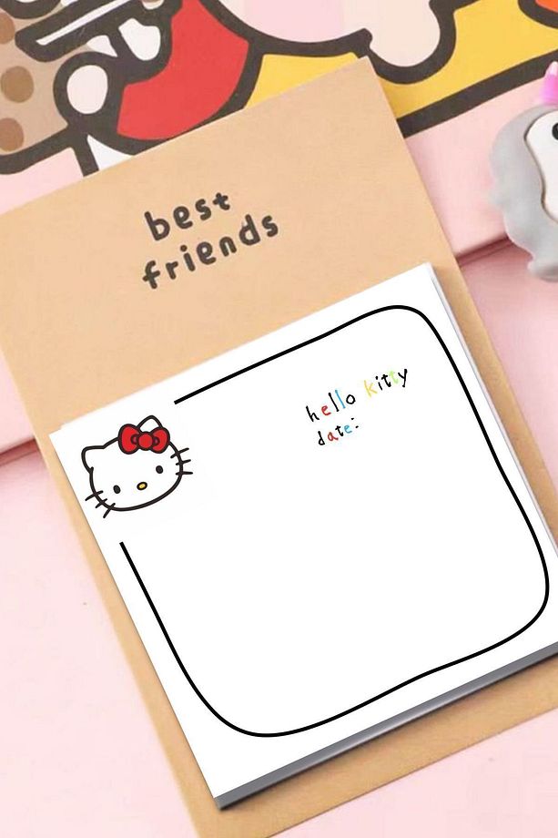 Hello Kitty Memopad Not Kağıdı Bloknot To do List Defter Ajanda Seti - 1