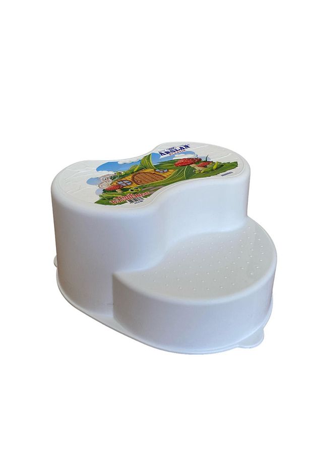 Basamaklı Çocuk Tabure Mutfak Banyo Çocuk Taburesi Tabanı Kaydırmaz Yükseltici Basamak - 1