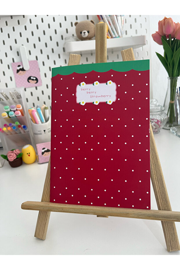 A5 Çilek Kırmızı Defter - 8
