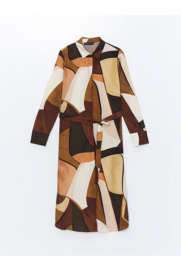 Patterned Women's Shirt Dress