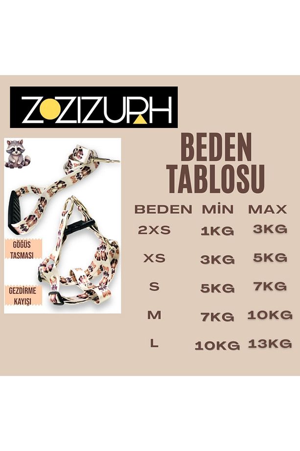 Köpek Tasması ( Göğüs Tasması ) Gezdirme Kayışı Set - 4