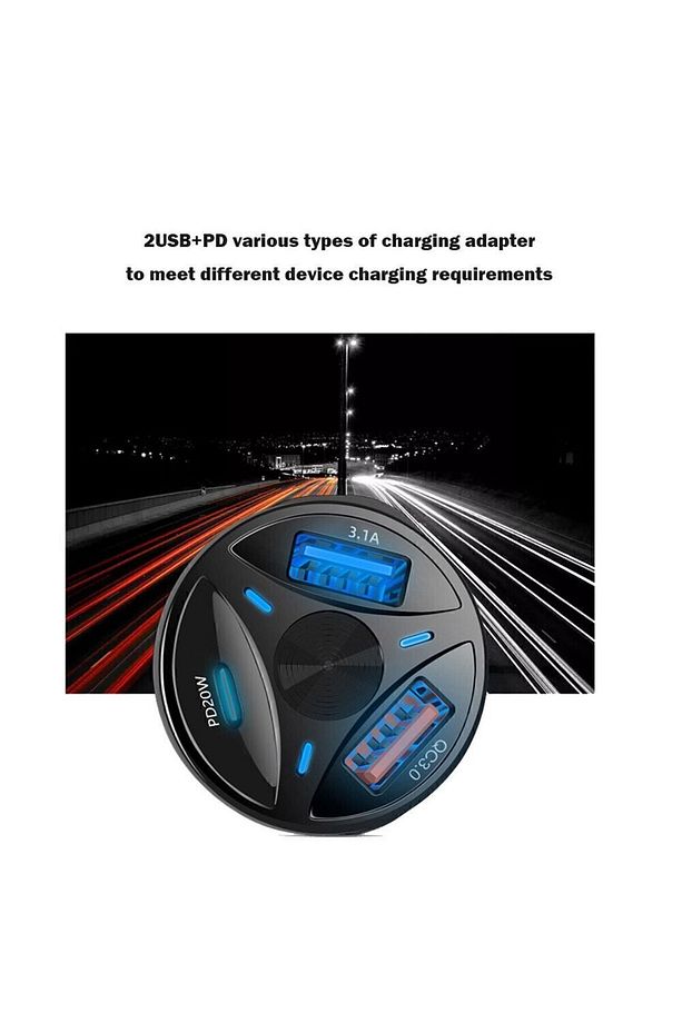 Araç Çakmaklık Şarjı - Type C Şarj Aleti - Usb Şarj - 55w Araba Çakmak Soket Şarj - Çakmak Şarj - 3