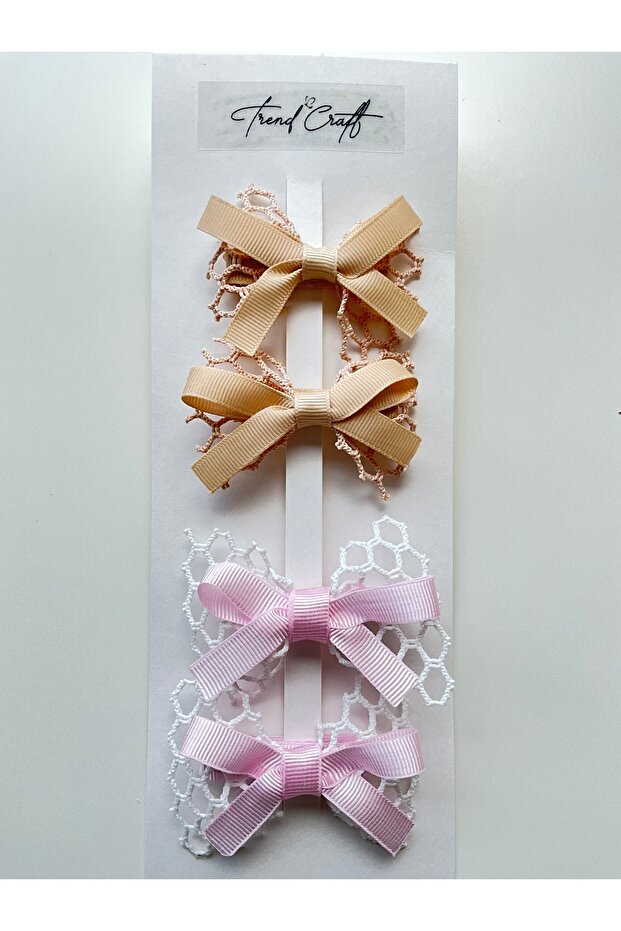 Pink Beige 4-Piece Clip Buckle Set