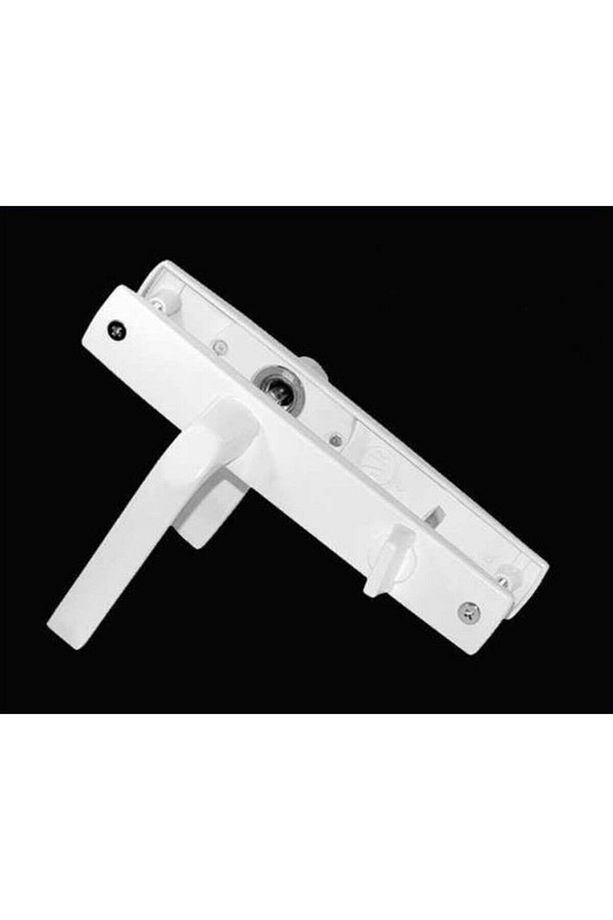 1 Kapılık Önlü Ve Arkalı 2 Adet Beyaz Pimapen Kapı Kolu Wc-banyo Tipi Pvc Kapı Kolu - 1