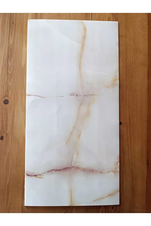 30x60cm Mermer Desenli Yapışkanlı Seramik Desen Mutfak Banyo Wc Pvc Duvar Kaplama Paneli - 1 Adet - 4