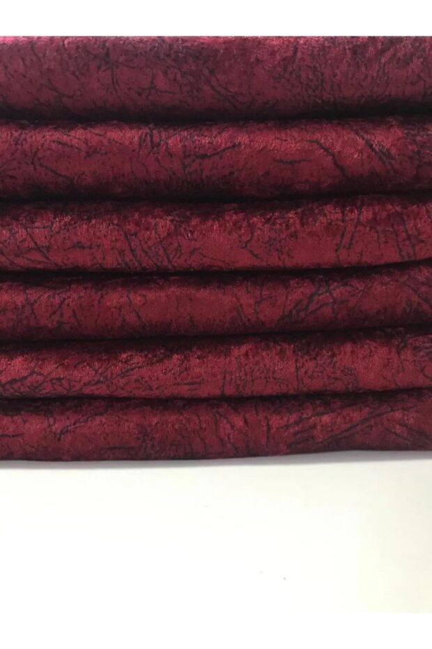 Sofa Sofa Bed Cover Burgundy Vein Patterned Anti-Slip Base Sponge Top Fabric Velvet