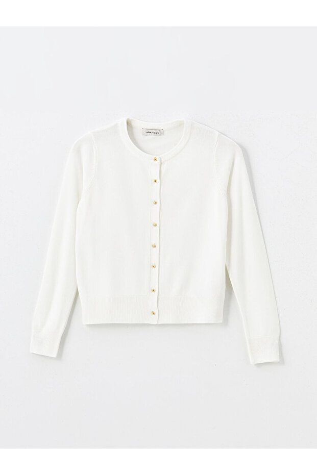 Bisiklet Yaka Kadın Triko Hırka - 1