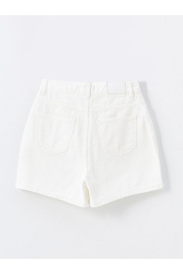 XSIDE Kadın Standart Fit Düz Jean Şort Etek - 6