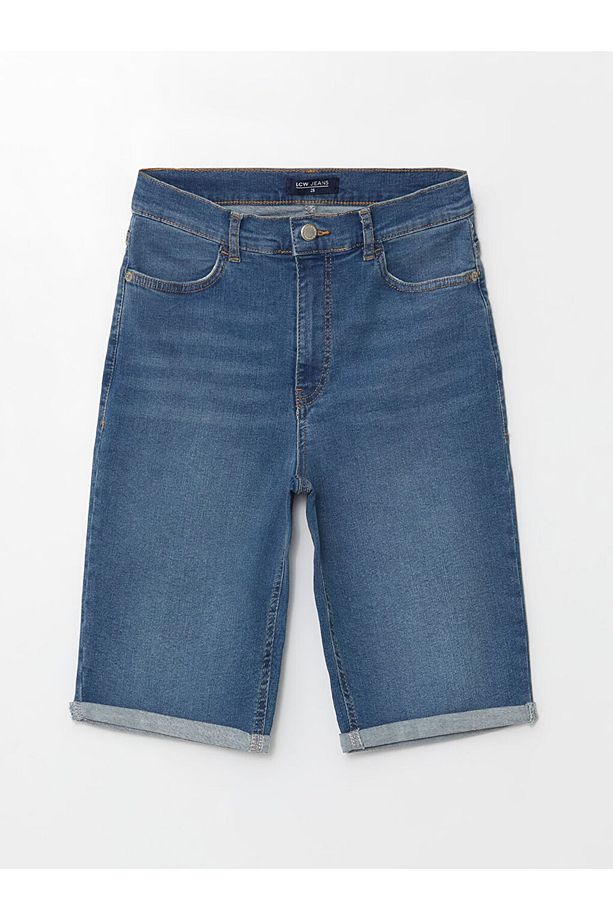 Bermuda Fit Kadın Jean Şort - 1