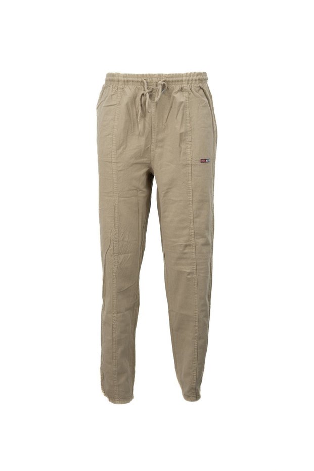 Men's 100% Pure Cotton Fabric Trousers Straight Leg with Side Pockets and Tie Waist Full Fit