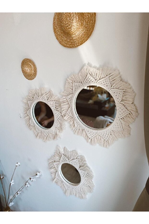 3 Lü Makrome Ayna - 3