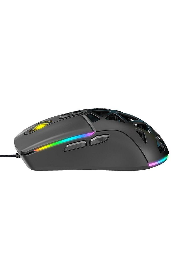 WRP-O12800-B 12800 Dpi Wide RGB Özel ABS Doku Reflex Örgü Kablolu Siyah Gaming Mouse - 4