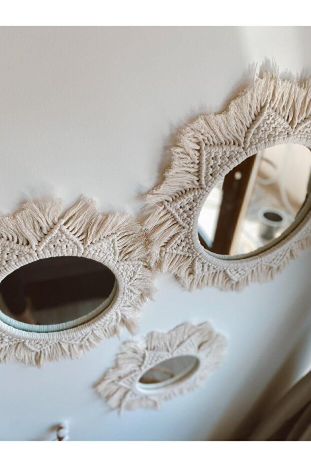 3 Lü Makrome Ayna - 4