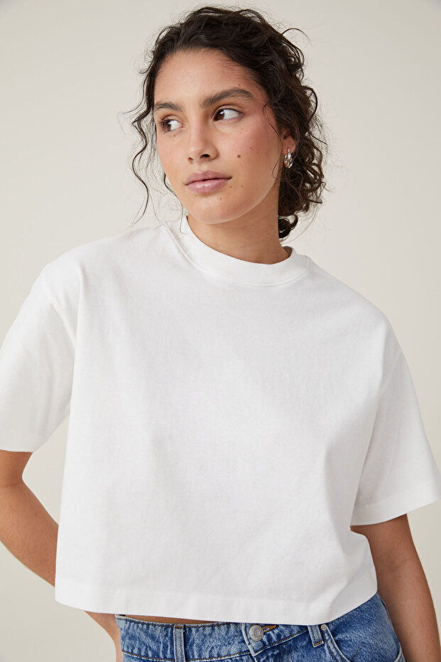 Premium Regular Fit Crop T-Shirt - Basic - 4
