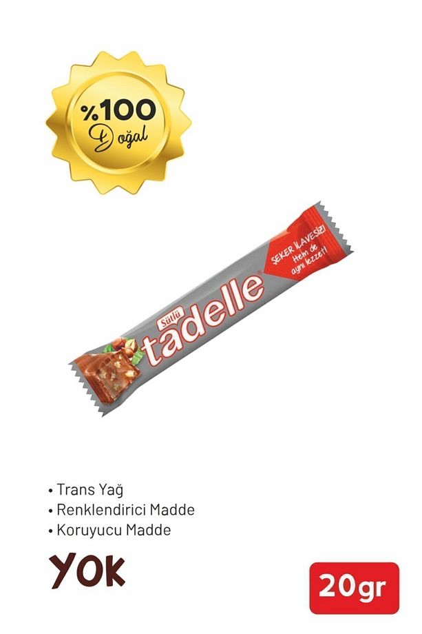 Şekersiz Sütlü Çikolata 20 Gr (20 Adet) - 2