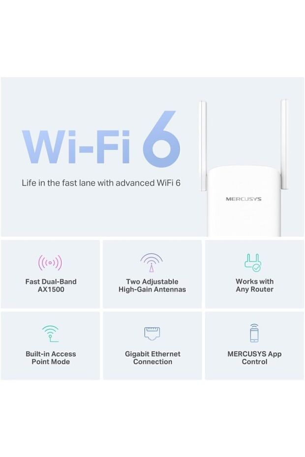 ME60X, AX1500 Mbps, 1 Gigabit Bağlantı Noktası ve 2 Harici Anten - 2