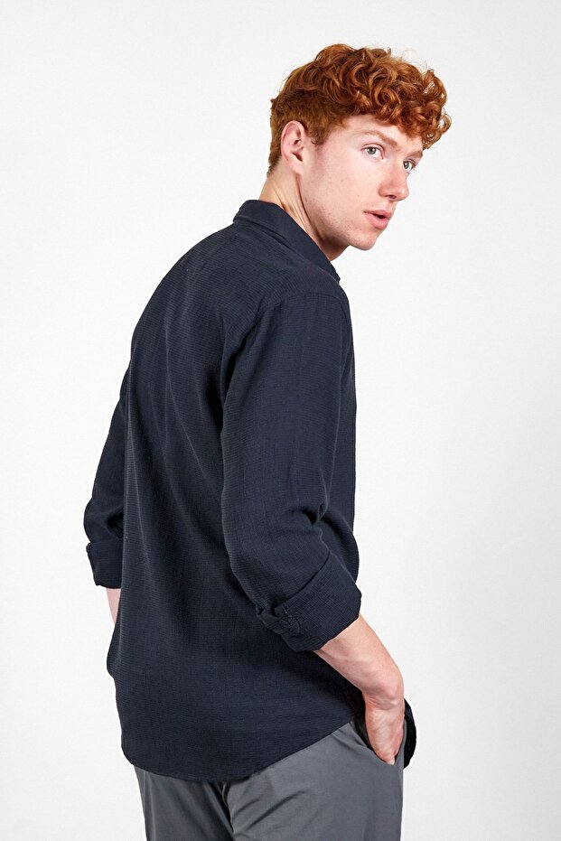 Siyah Erkek Gömlek - 5