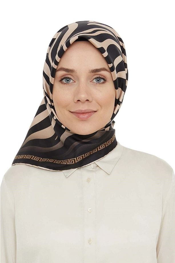 Alcanavm Legandary Zebra Desenli Trend Twil Eşarp - 2