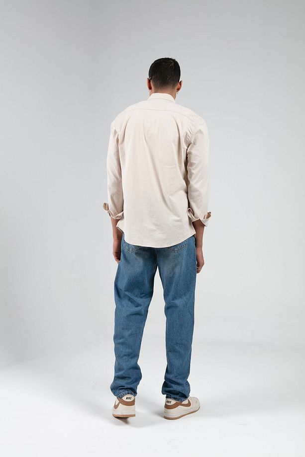 Taş Erkek Çift Cep Kapaklı Slim Fit %100 Pamuk Gömlek - 5