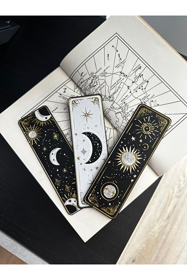 مجموعة إشارات مرجعية منقوشة على شكل قمر الشمس - 6