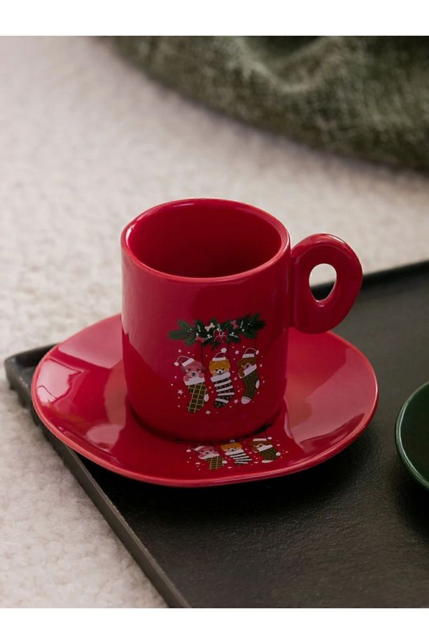 LCW HOME Yılbaşı Temalı 2 Kişilik Porselen Kahve Fincan Takımı 130 Ml - 3
